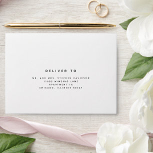 Modern Deliver To White Envelope