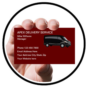 Modern Delivery Driver Service Business Cards
