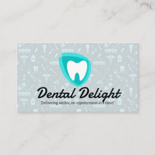 Modern Dentist Logo   Dental Patterns Business Card