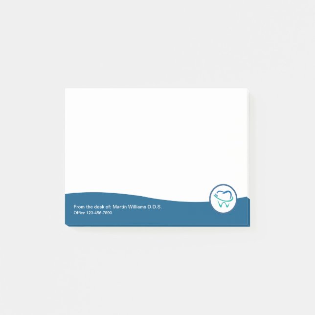 Modern Dentist Office Bulk Sticky Notepads (Front)