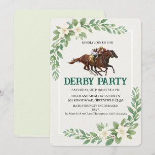 Modern Derby Horse Racing Party Invitation