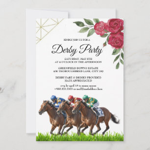 Modern Derby Horse Racing Party Invitation 2026