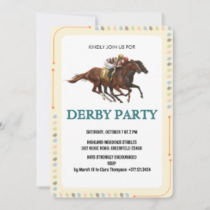Modern Derby Horse Racing Party Invite