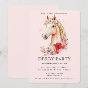 Modern  Derby Party  Invitation