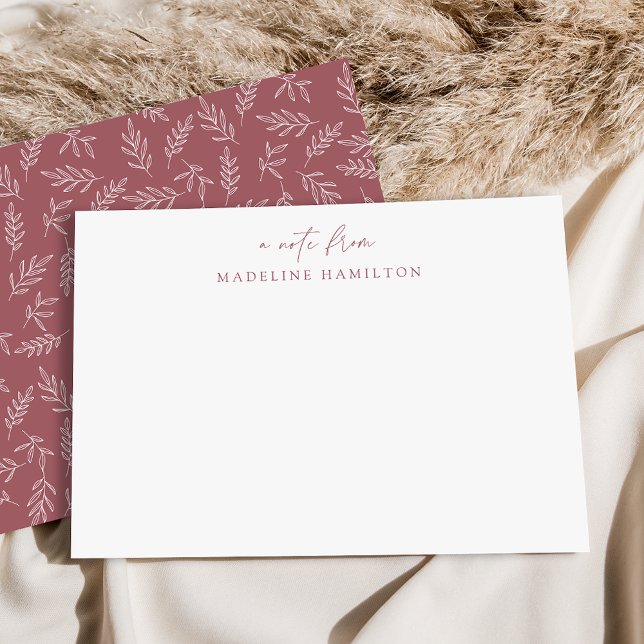 Modern Desert Rose Botanical Personalized Card (Creator Uploaded)