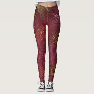 Modern design abstract marble  leggings