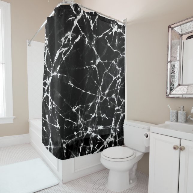 Modern Design Black Marble White Accents (In Situ)