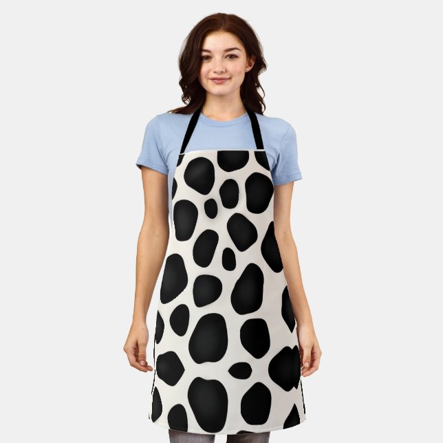 Modern design black patterns   apron (Worn)