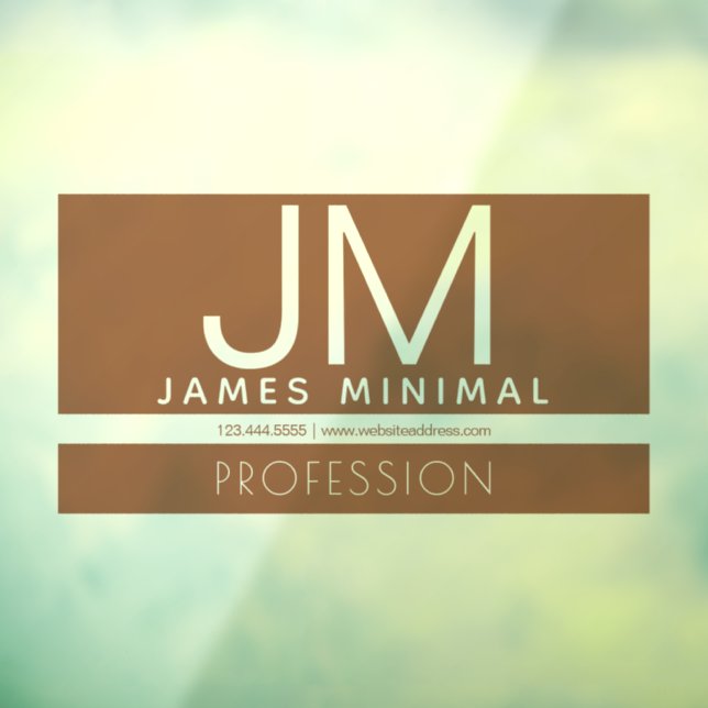 Modern  Design | Brown & Transparent Clear Window Cling (Sheet 3)