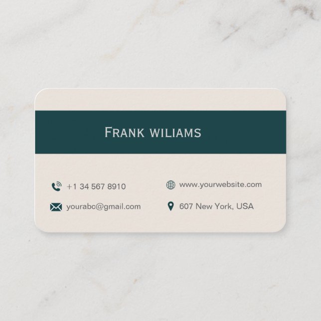 Modern Design Business Card with QR Code (Back)