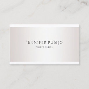 Modern Design Elegant Faux Silver Simple Template Business Card