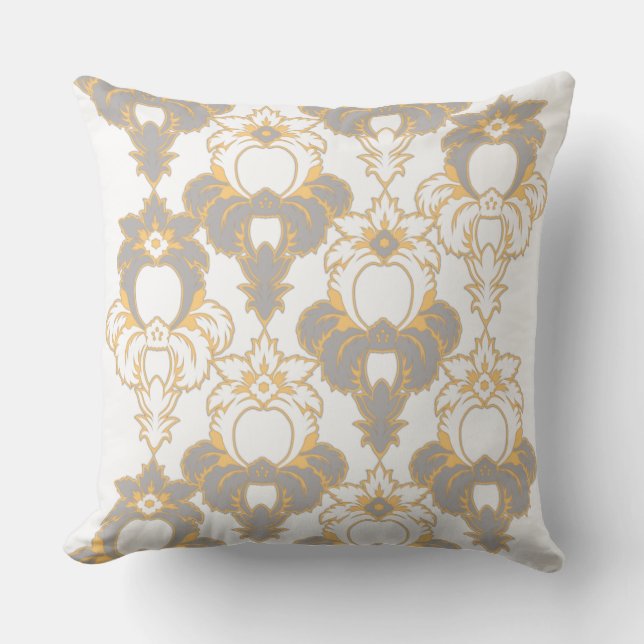 Modern design, elegant pattern, abstract flowers throw pillow (Front)