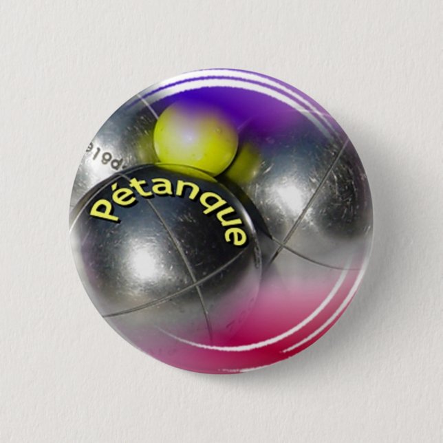 Modern design for Petanque 2 Inch Round Button (Front)