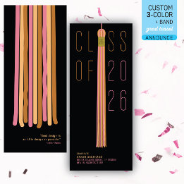 Modern Design Graduation Announcement | Colour-Edi