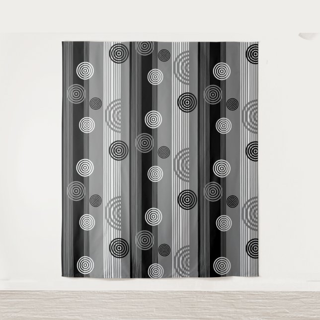Modern design in Black and White Tapestry (Front)