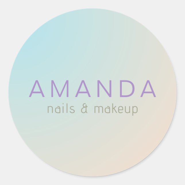 Modern design in Minimalist style Classic Round Sticker (Front)