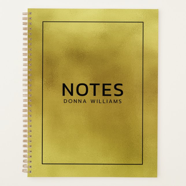 Modern design Iridescent faux gold foil background Planner (Front)