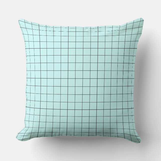 Modern Design Lignes Tartan Pastel Colours Pillow (Front)
