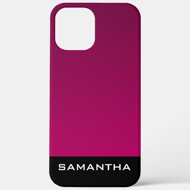 Modern Design Monogram Gradient Purple Pattern Case-Mate iPhone Case (Back)