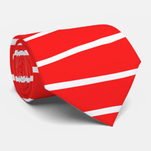 Modern design white line pattern red tie