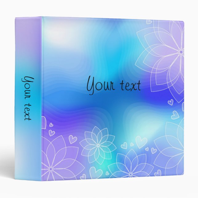 Modern design with flowers and hearts binder (Front/Spine)