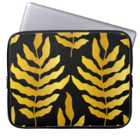 Modern design with leaves. Tropical leaves of gold