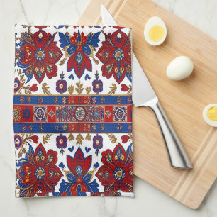 Modern designed inspired Serbian ethnic seamless Kitchen Towel