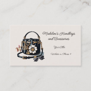 Modern Designer Handbag Accessories Business Card