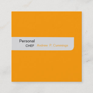 Modern Designs Plain Simple Bakery Chef Square Business Card