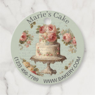 Modern Dessert Bakery Baker Cake Caterer Cupcake Favour Tags