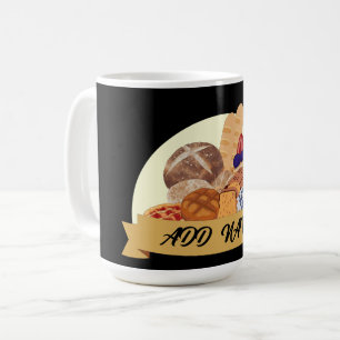 Modern dessert Bread baking bakery custom name Coffee Mug