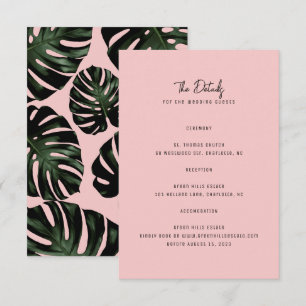 Modern Destination Rose Wedding Enclosure Cards
