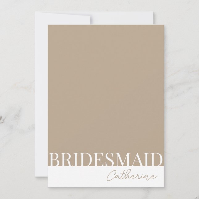 Modern Detailed Bridesmaids Proposal Card (Front)