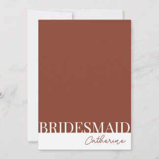 Modern Detailed Bridesmaids Proposal Card