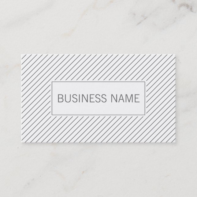 Modern Diagonal Lines Beautician Business Card (Front)