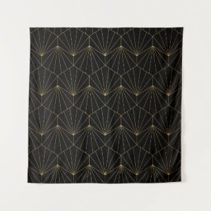 Modern diamond, art deco design tapestry