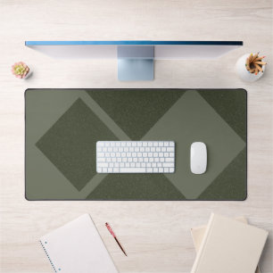 Modern Diamond Moss Green Desk Mat – Customizable