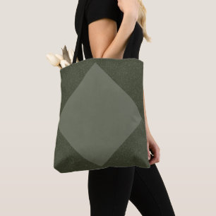 Modern Diamond Moss Green Tote Bag