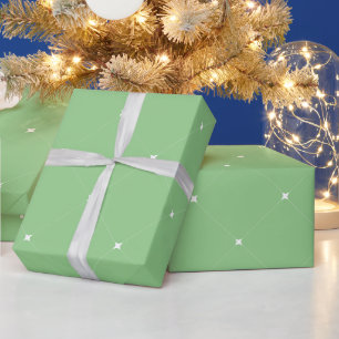 Modern diamond pattern green festive Christmas Wrapping Paper