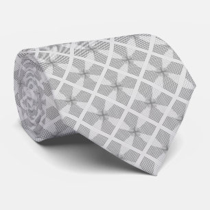 Modern Diamond Pattern in Light Silver Grey Shades Tie