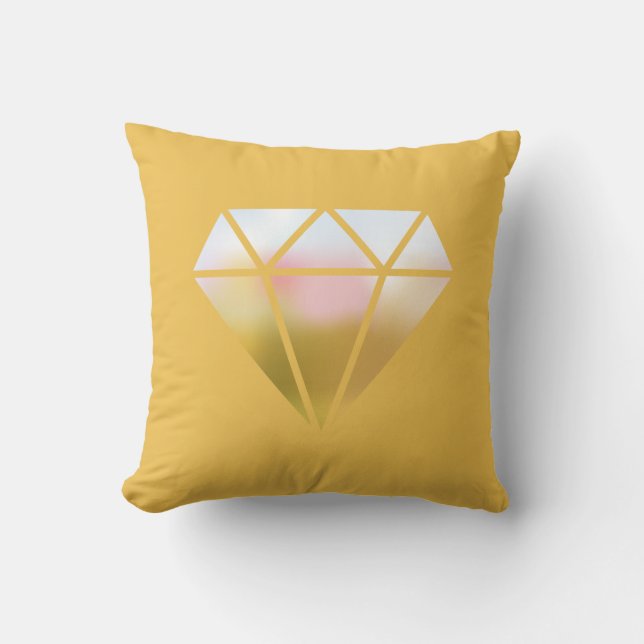 Modern diamond shape design throw pillow (Front)