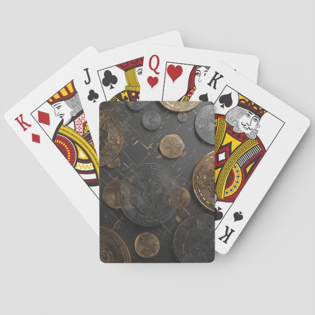 Modern Digital Coin Playing Cards (Back)
