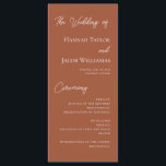 Modern Digital Template Terracotta Wedding Program<br><div class="desc">This terracotta fall wedding ceremony program is perfect for a bohemian style wedding. This trending colour palette is perfect for a late summer or fall wedding. Make this program your own by including your names and all of your wedding ceremony details. Have them printed or choose a digital download to...</div>