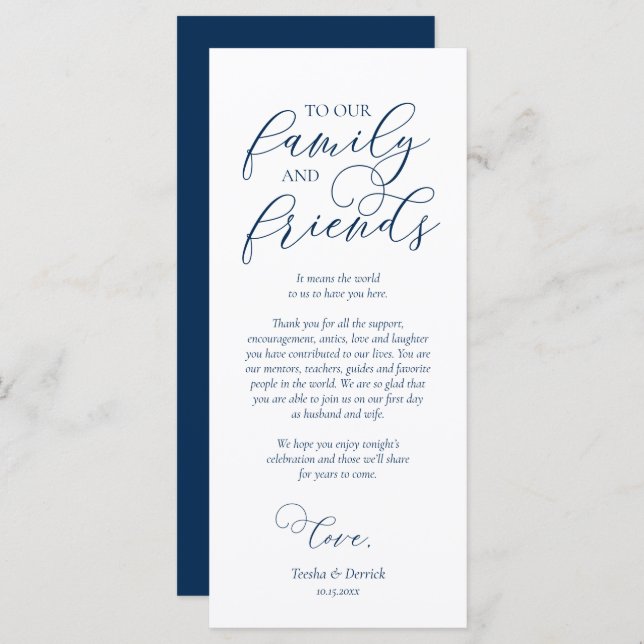Modern Dinner Place Setting Thank You Card (Front/Back)