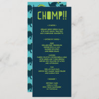 Modern Dinosaur Birthday Party Menu