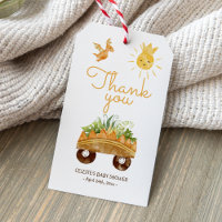 Modern Dinosaur White Baby Shower Thank You