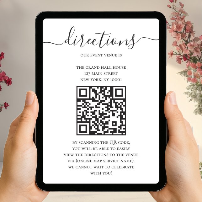 Modern Directions Digital Maps With QR Code Card (Creator Uploaded)