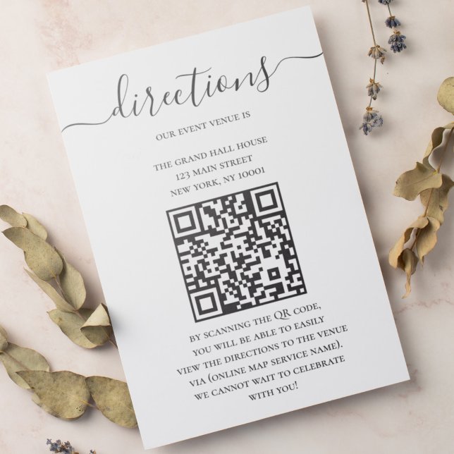 Modern Directions Digital Maps With QR Code Enclosure Card (Creator Uploaded)
