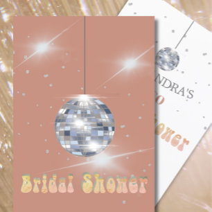 Modern Disco Ball Modern Bridal Shower Invitation