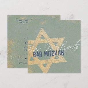 Modern Distressed - Bar Mitzvah Invitation
